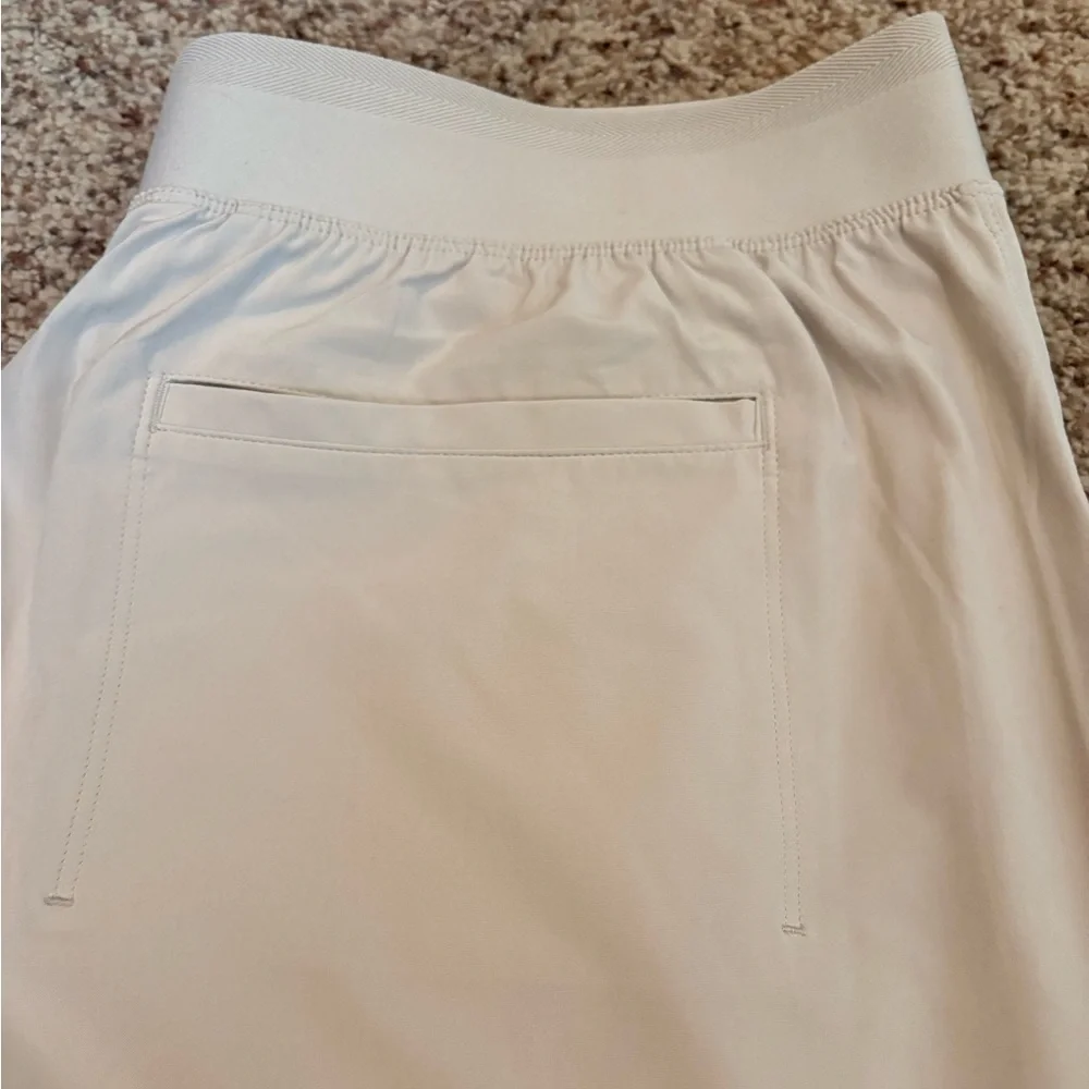 Athleta Wide Leg Light Khaki Brooklyn Pants - Picture 3 of 7